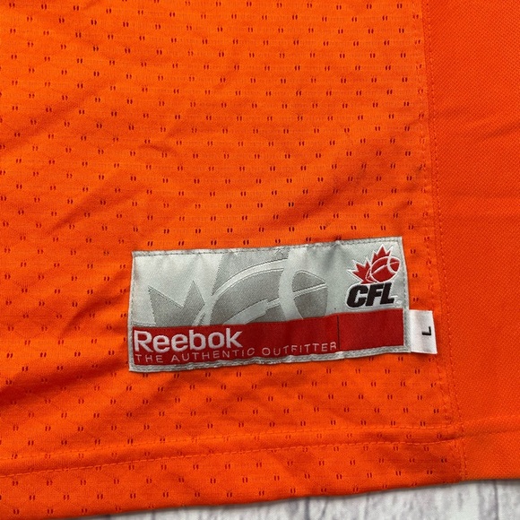 CFL BC Lions 🦁 Reebok Authentic Orange Football Jersey Sz L Brand New - Picture 3 of 9